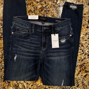 Judy Blue Women's Distressed with Patch Skinny Jeans